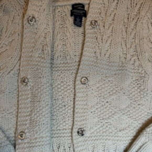 American Eagle Lambswool Cardigan Hooded Hand Knit Sweater Women's Size Large - Picture 13 of 14